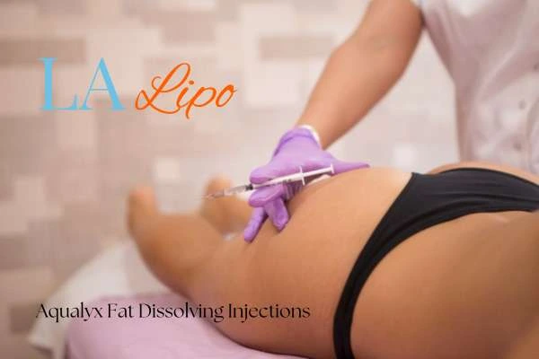 Woman having fat dissolving injections Lewes on thighs