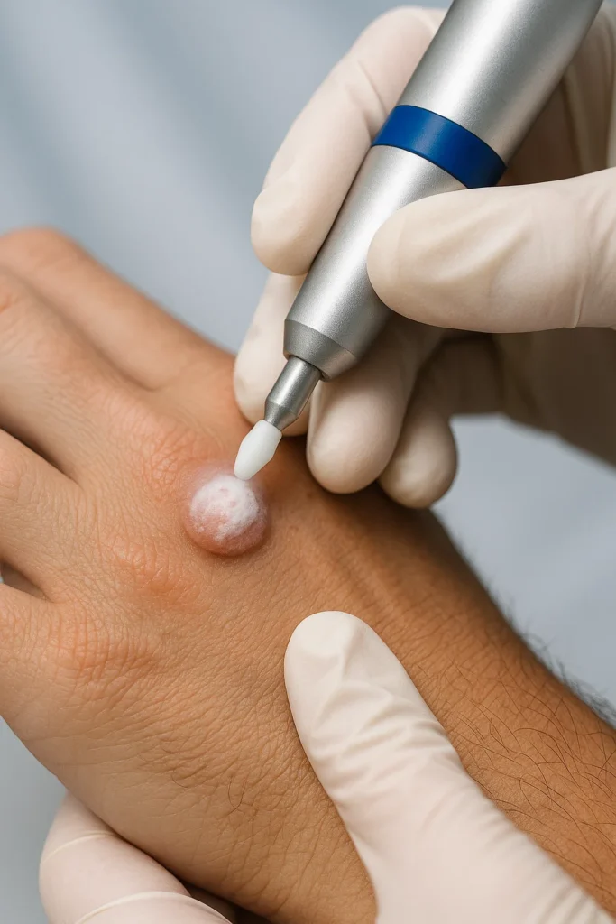 example of wart removal Lewes using cryopen