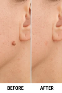 Skin tags removal Lewes before and after