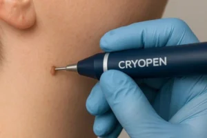 Person receiving skin tag removal Lewes