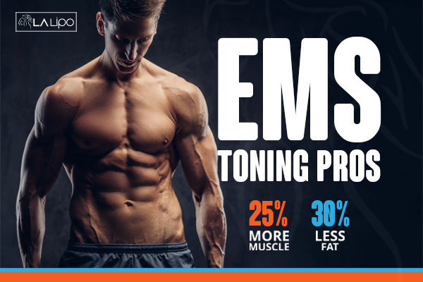 Image of man with sculpted stomach showing the fat loss and muscle gain of LA-EMS Body Sculpting Treatment Lewes
